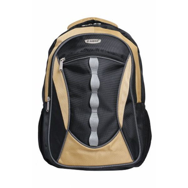 Aqsa ALB60 Stylish Laptop Bag (Khakee and Black)